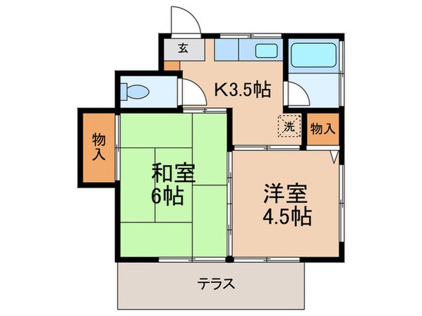 コーポ田中の物件間取画像